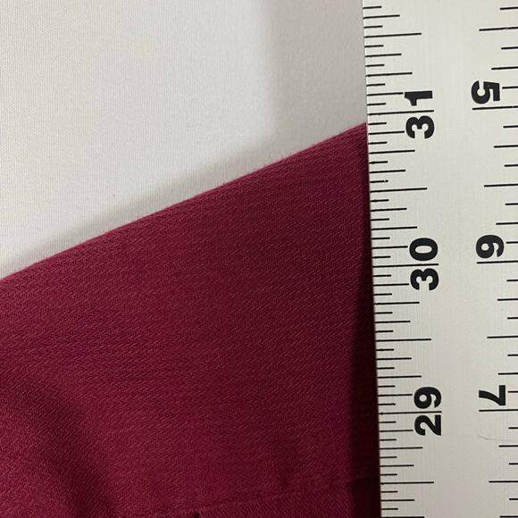 Van Heusen Burgundy Pin Cord Button-Up Shirt Long Sleeve Men's Large Classic Fit - Picture 11 of 13